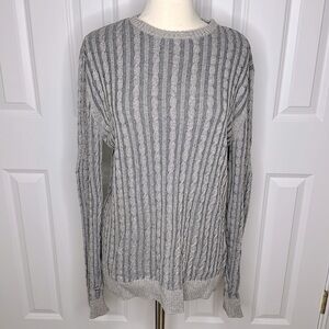Levi’s Wool Blend Cable Knit Pullover Sweater Grey XL